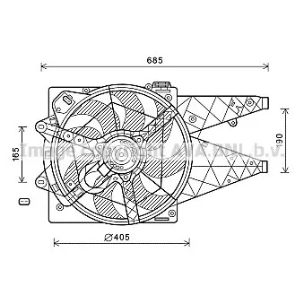 Ventilateur, refroidissement du moteur AVA QUALITY COOLING FT7595