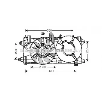 Ventilateur, refroidissement du moteur AVA QUALITY COOLING FT7596