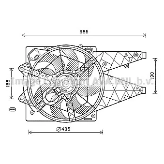 Ventilateur, refroidissement du moteur AVA QUALITY COOLING FT7597