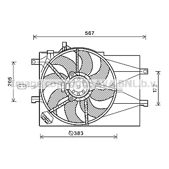 Ventilateur, refroidissement du moteur AVA QUALITY COOLING FT7598
