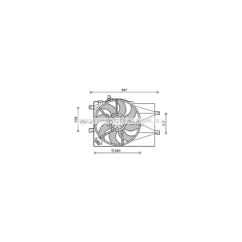 Ventilateur, refroidissement du moteur AVA QUALITY COOLING FT7598