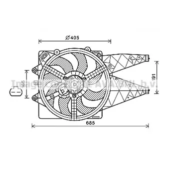 Ventilateur, refroidissement du moteur AVA QUALITY COOLING FT7603