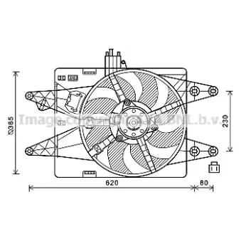 Ventilateur, refroidissement du moteur AVA QUALITY COOLING