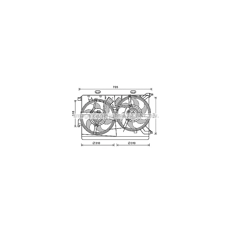 Ventilateur, refroidissement du moteur AVA QUALITY COOLING FT7608