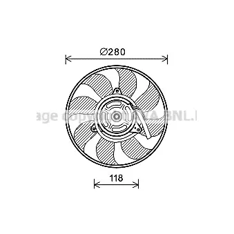 Ventilateur, refroidissement du moteur AVA QUALITY COOLING FT7609
