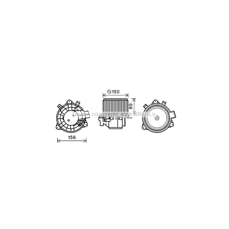 Moteur électrique, pulseur d'air habitacle AVA QUALITY COOLING FT8417