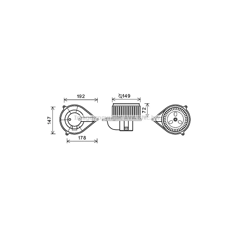 Moteur électrique, pulseur d'air habitacle AVA QUALITY COOLING FT8426