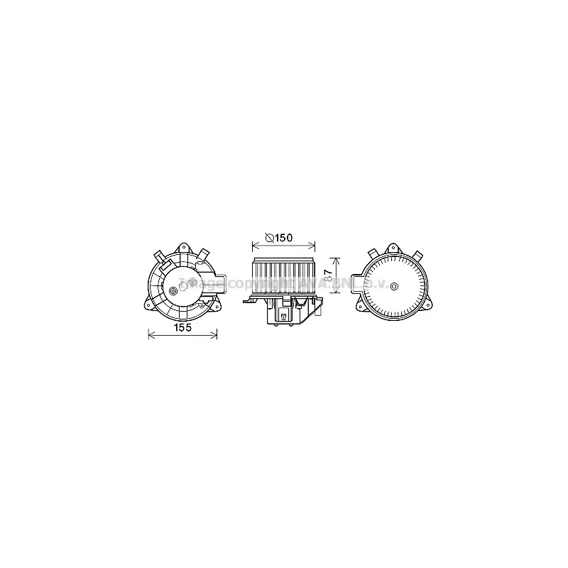 Moteur électrique, pulseur d'air habitacle AVA QUALITY COOLING FT8429