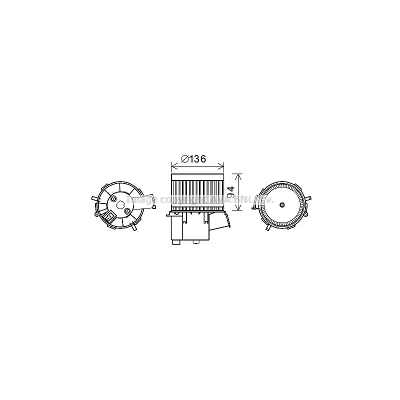 Moteur électrique, pulseur d'air habitacle AVA QUALITY COOLING FT8434