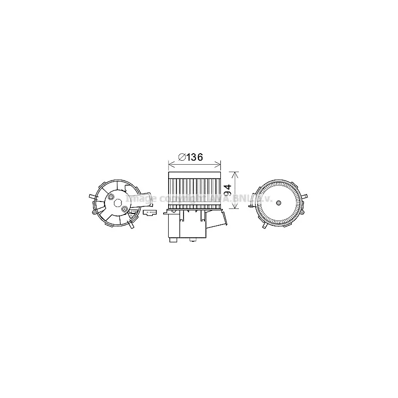 Moteur électrique, pulseur d'air habitacle AVA QUALITY COOLING FT8435