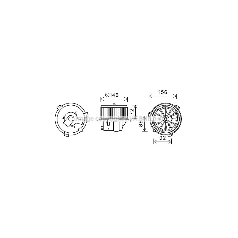 Moteur électrique, pulseur d'air habitacle AVA QUALITY COOLING FT8436