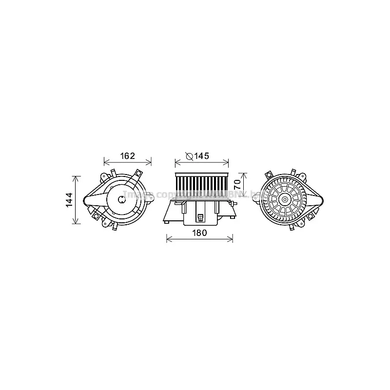 Moteur électrique, pulseur d'air habitacle AVA QUALITY COOLING FT8437