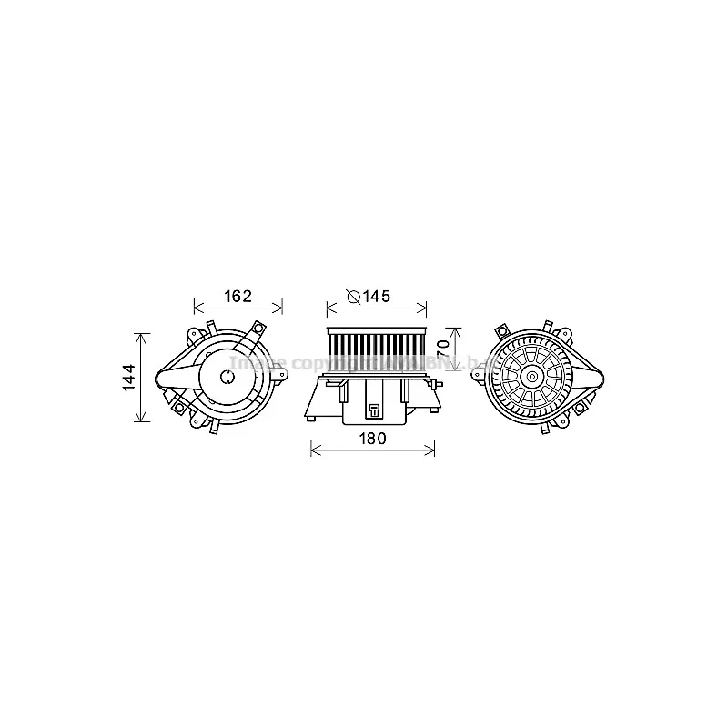Moteur électrique, pulseur d'air habitacle AVA QUALITY COOLING FT8438