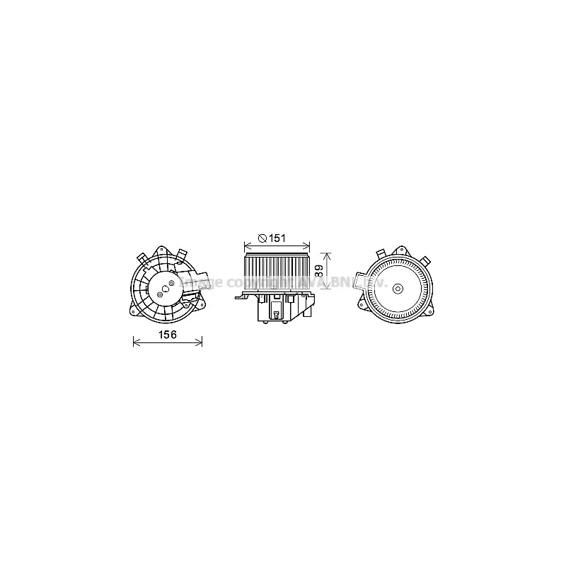 Moteur électrique, pulseur d'air habitacle AVA QUALITY COOLING FT8439