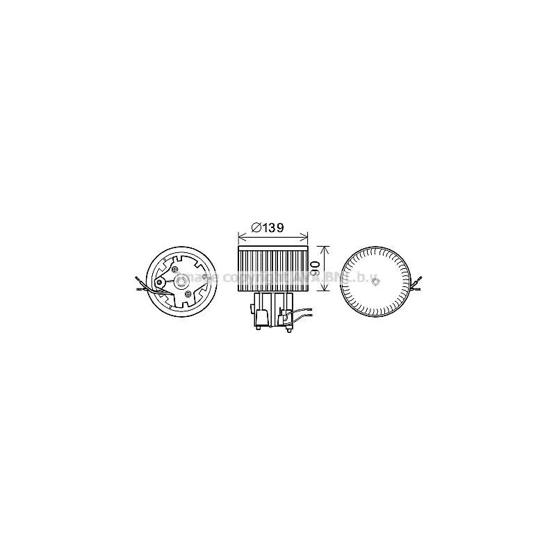 Moteur électrique, pulseur d'air habitacle AVA QUALITY COOLING FT8441