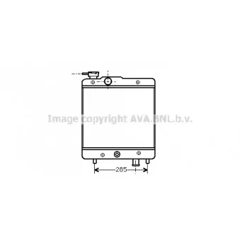 Radiateur, refroidissement du moteur AVA QUALITY COOLING FTA2025