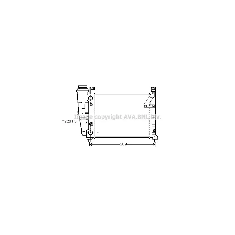 Radiateur, refroidissement du moteur AVA QUALITY COOLING FTA2040