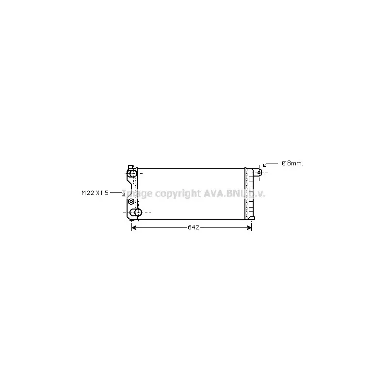 Radiateur, refroidissement du moteur AVA QUALITY COOLING FTA2074