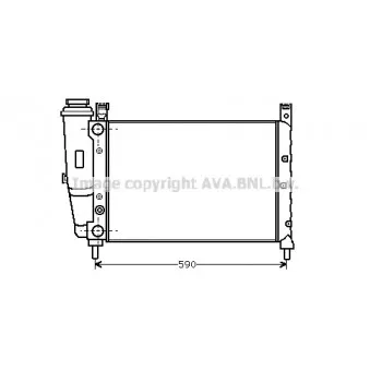 Radiateur, refroidissement du moteur AVA QUALITY COOLING FTA2122