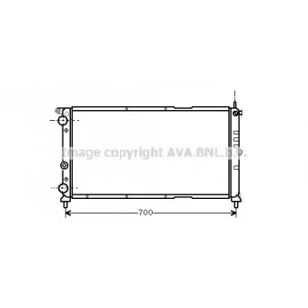 Radiateur, refroidissement du moteur AVA QUALITY COOLING FTA2143