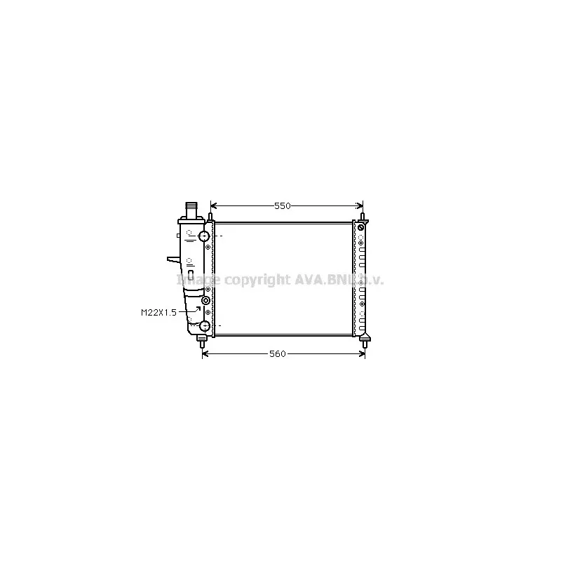 Radiateur, refroidissement du moteur AVA QUALITY COOLING FTA2159