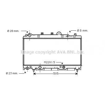 Radiateur, refroidissement du moteur AVA QUALITY COOLING FTA2181
