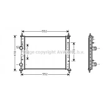Radiateur, refroidissement du moteur AVA QUALITY COOLING FTA2201