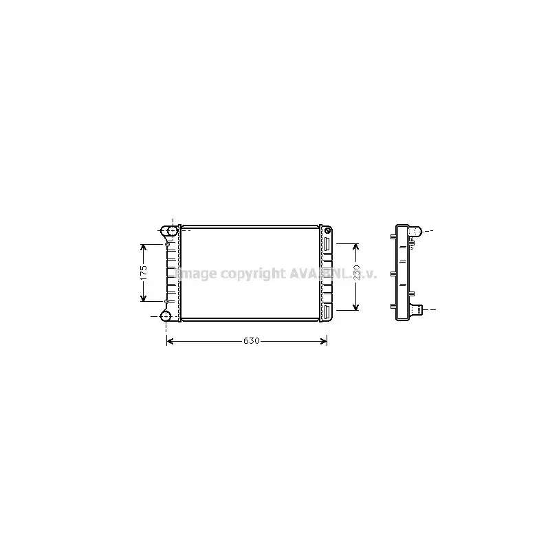 Radiateur, refroidissement du moteur AVA QUALITY COOLING FTA2210