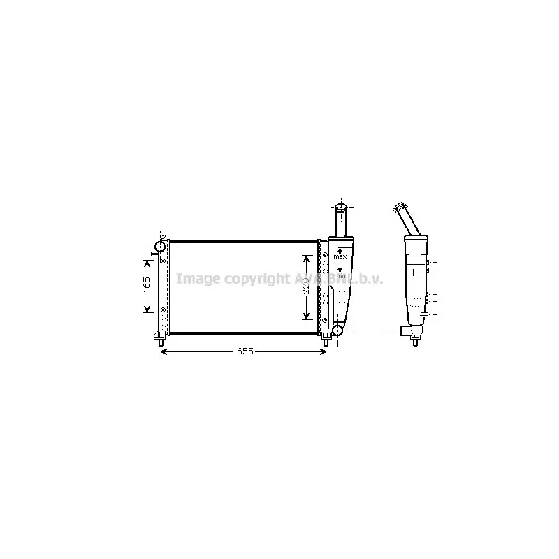 Radiateur, refroidissement du moteur AVA QUALITY COOLING FTA2218