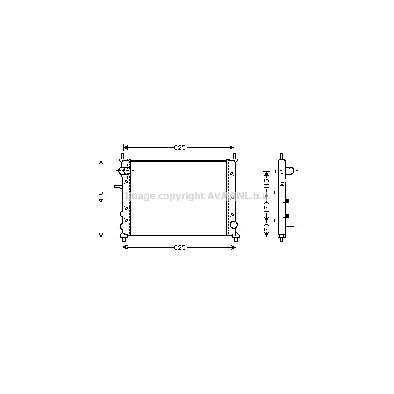 Radiateur, refroidissement du moteur AVA QUALITY COOLING FTA2227