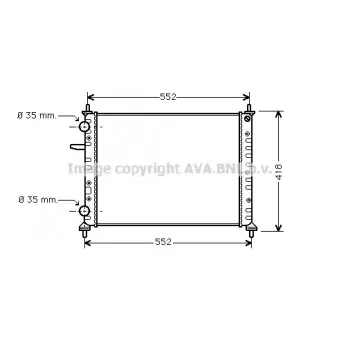 Radiateur, refroidissement du moteur AVA QUALITY COOLING FTA2229