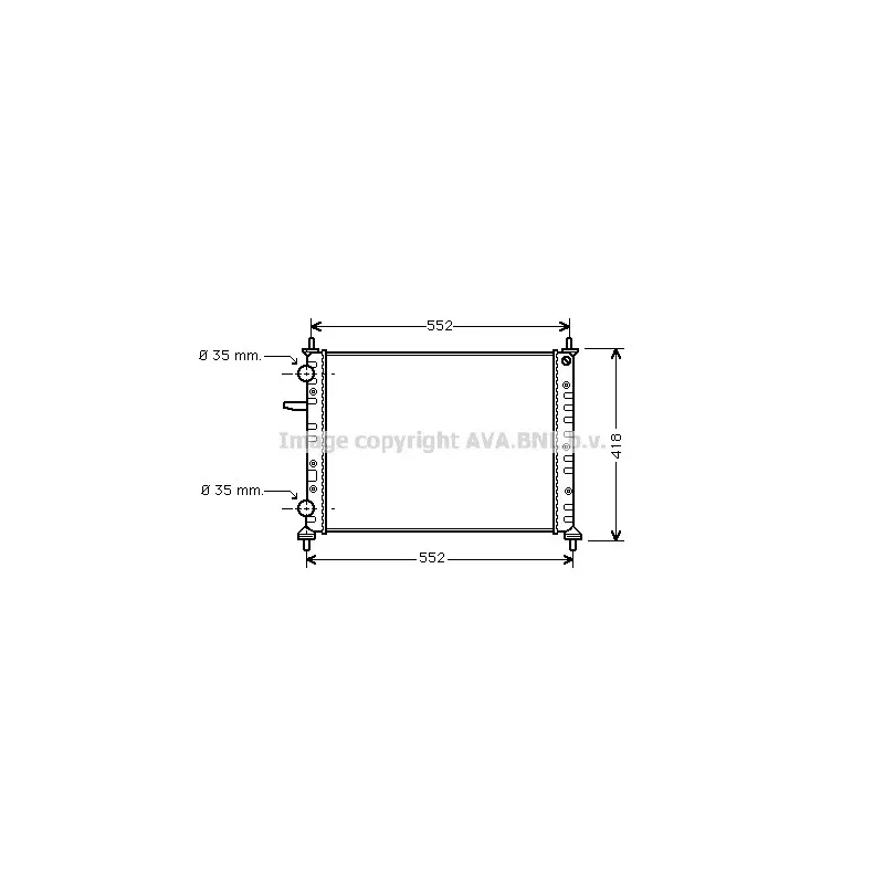 Radiateur, refroidissement du moteur AVA QUALITY COOLING FTA2229