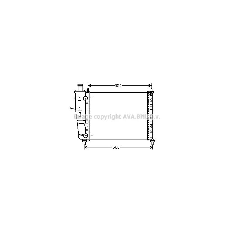 Radiateur, refroidissement du moteur AVA QUALITY COOLING FTA2230