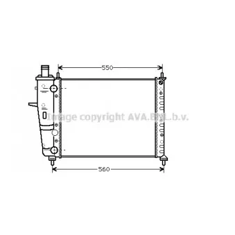 Radiateur, refroidissement du moteur AVA QUALITY COOLING FTA2233