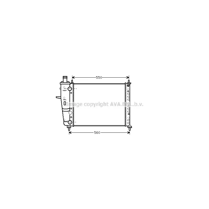 Radiateur, refroidissement du moteur AVA QUALITY COOLING FTA2233