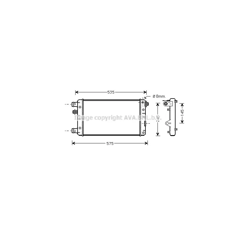 Radiateur, refroidissement du moteur AVA QUALITY COOLING FTA2239