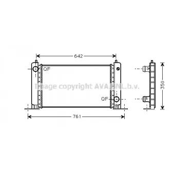 Radiateur, refroidissement du moteur AVA QUALITY COOLING FTA2243