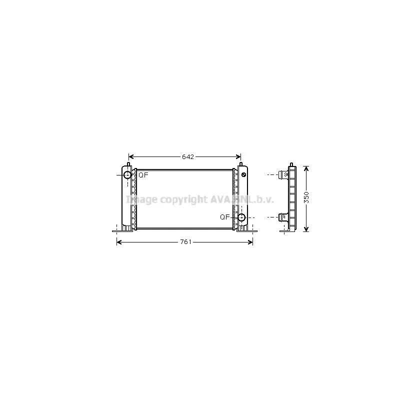 Radiateur, refroidissement du moteur AVA QUALITY COOLING FTA2243