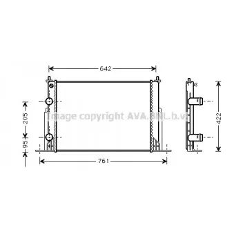 Radiateur, refroidissement du moteur AVA QUALITY COOLING FTA2244