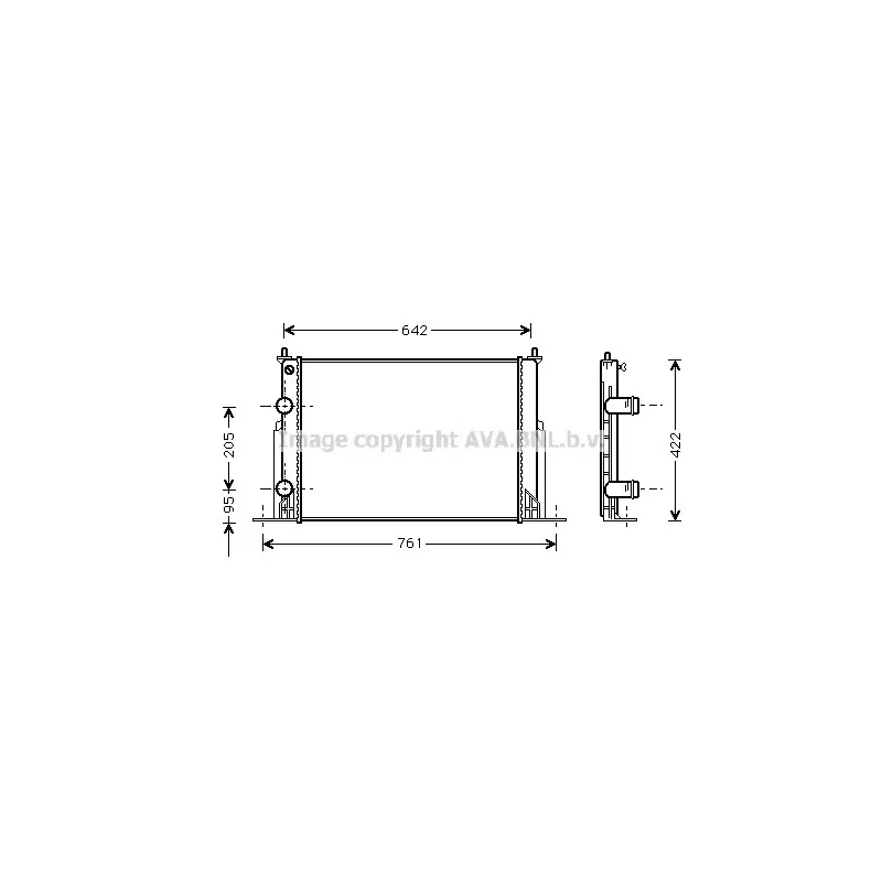 Radiateur, refroidissement du moteur AVA QUALITY COOLING FTA2244