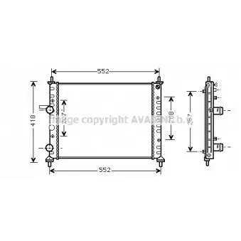 Radiateur, refroidissement du moteur AVA QUALITY COOLING FTA2249