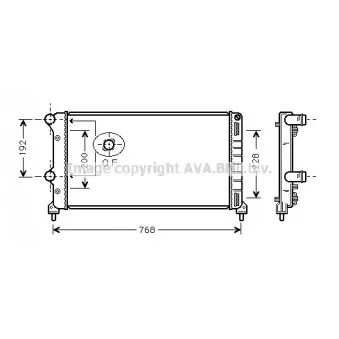 Radiateur, refroidissement du moteur AVA QUALITY COOLING FTA2250