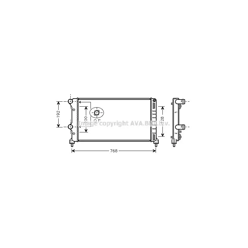 Radiateur, refroidissement du moteur AVA QUALITY COOLING FTA2250