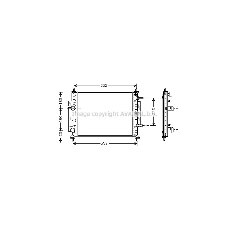 Radiateur, refroidissement du moteur AVA QUALITY COOLING FTA2260