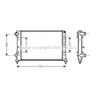 Radiateur, refroidissement du moteur AVA QUALITY COOLING FTA2261