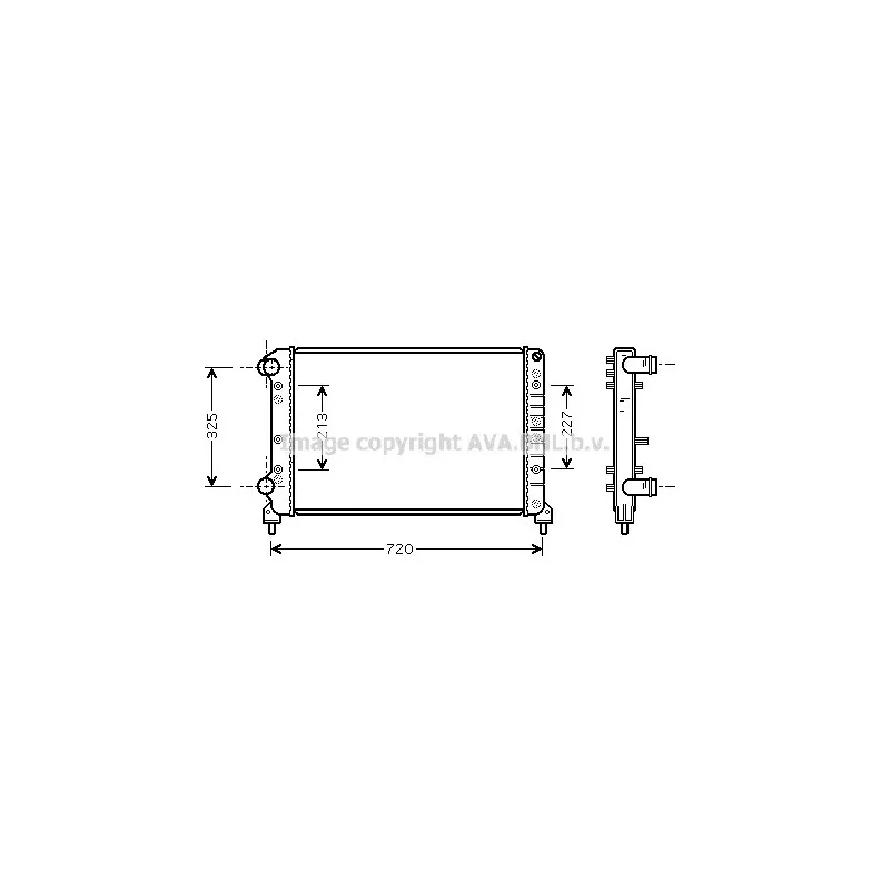 Radiateur, refroidissement du moteur AVA QUALITY COOLING FTA2261