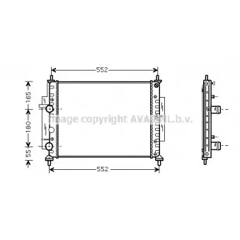 Radiateur, refroidissement du moteur AVA QUALITY COOLING FTA2268