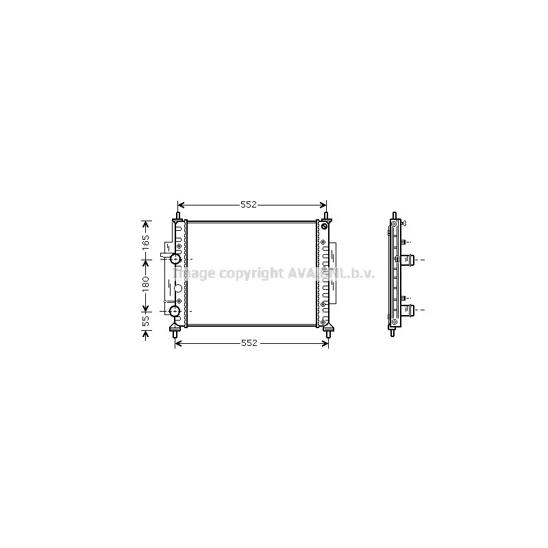 Radiateur, refroidissement du moteur AVA QUALITY COOLING FTA2268