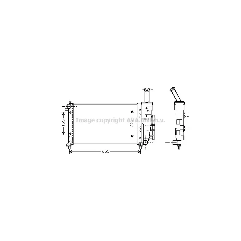 Radiateur, refroidissement du moteur AVA QUALITY COOLING FTA2275