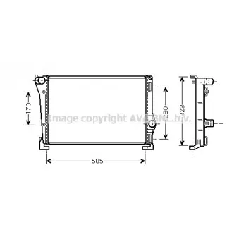 Radiateur, refroidissement du moteur AVA QUALITY COOLING FTA2279